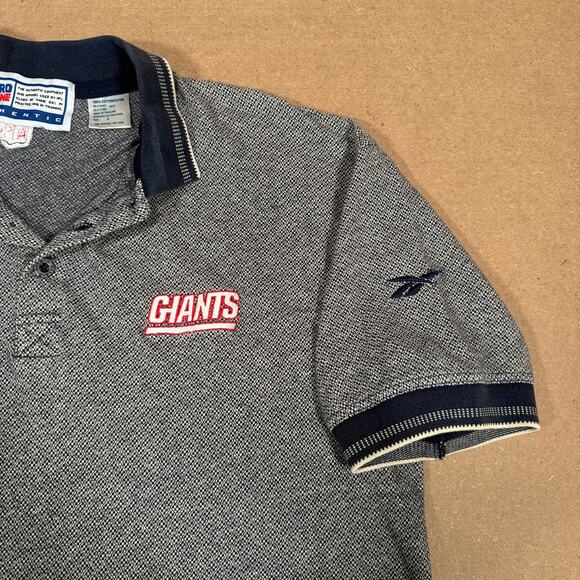 Vintage New York Giants NFL Pro Line Polo Collared Reebok Shirt 90s Size Large - Picture 3 of 8